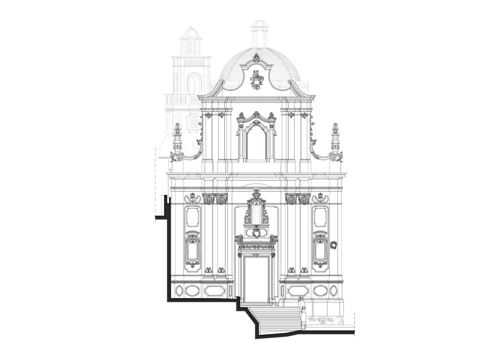 Museo delle Civiltà preclassiche disegno prospetto Ostuni - Studio archRodio