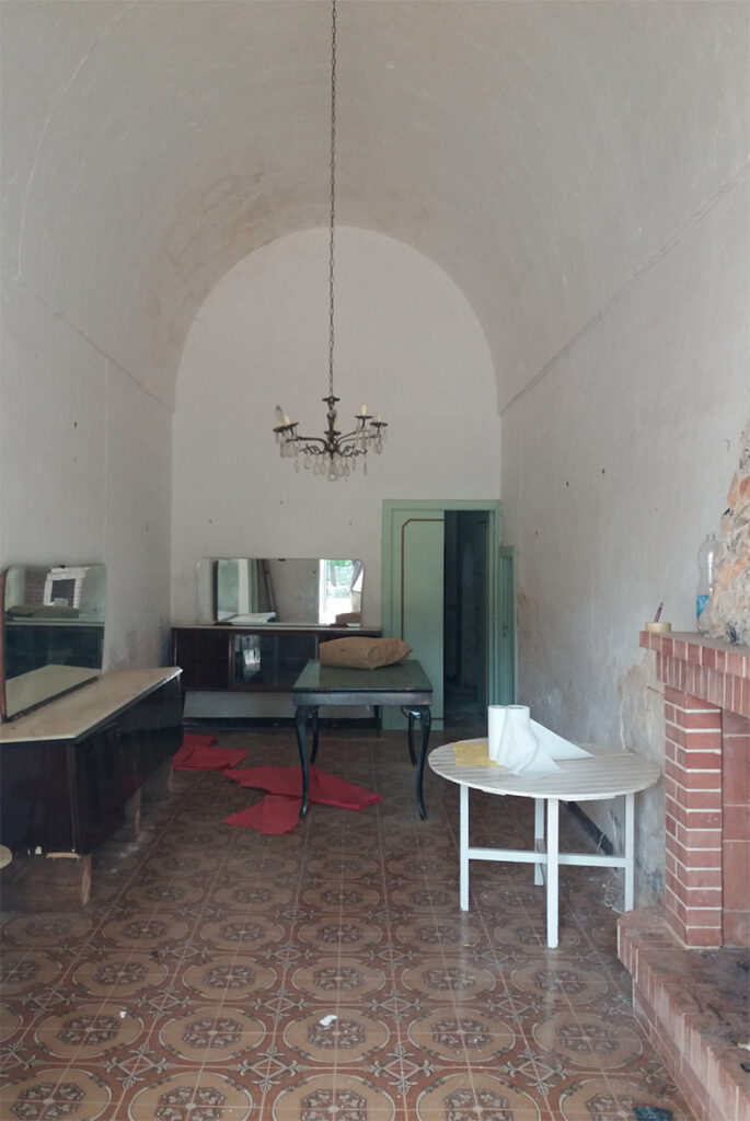 Masseria Cantrapa camera pre lavori interior design architettura Ostuni - Studio archRodio