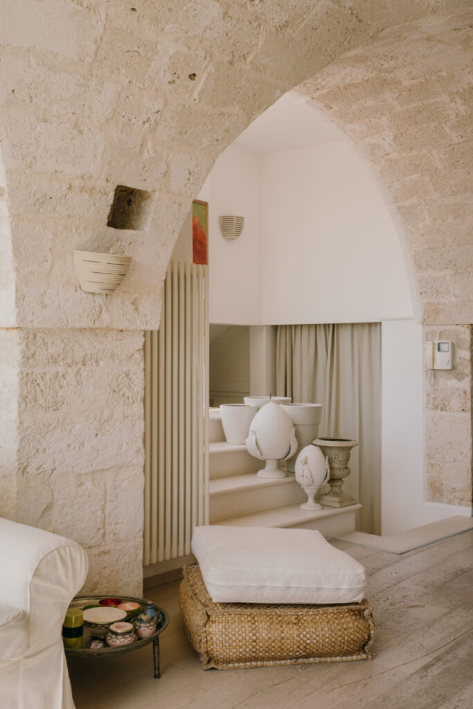 Palazzo TD attico arredo volte a stella pietra interior design architettura Ostuni - Studio archRodio