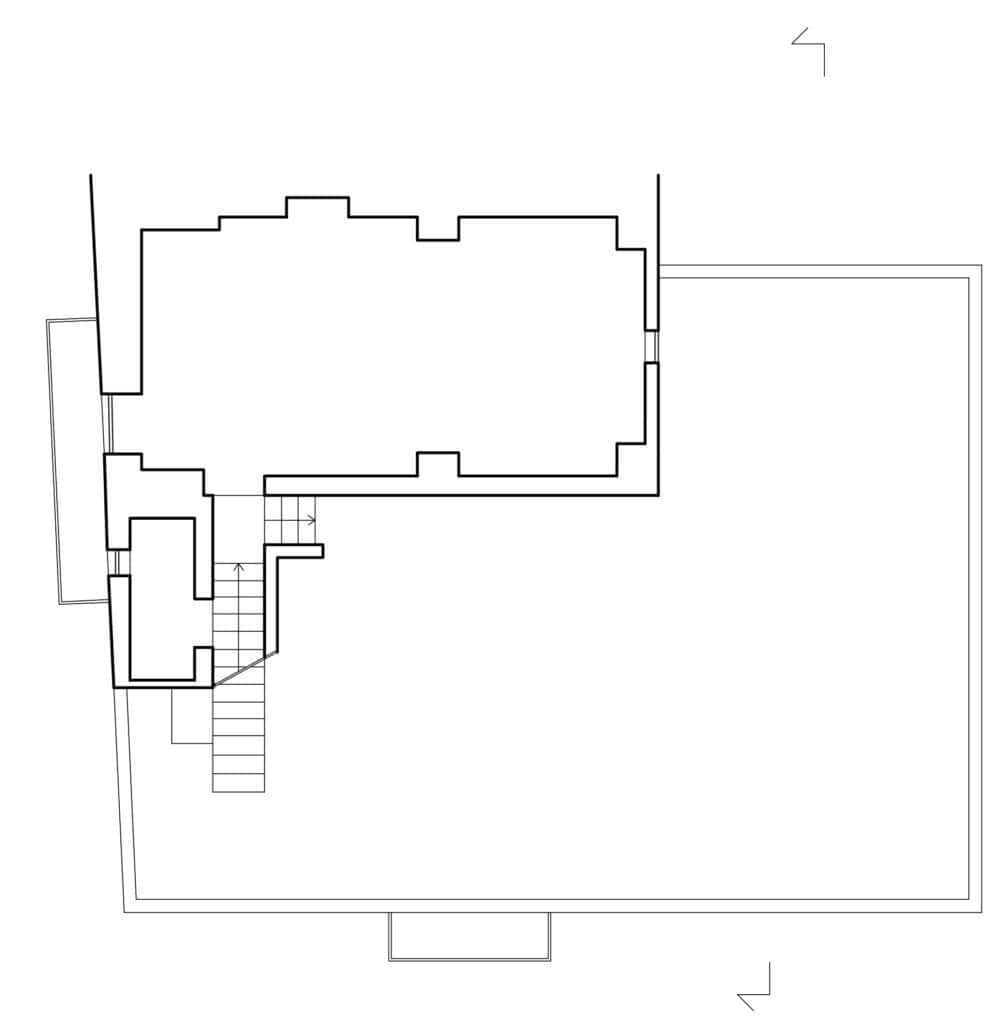 Pianta architettonica del Palazzo TD con dettagli strutturali.